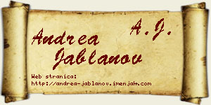 Andrea Jablanov vizit kartica